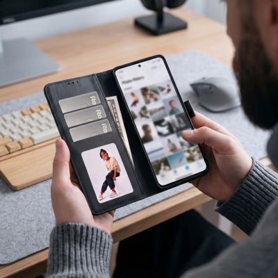 7. Tech-Protect Wallet-Hülle für Xiaomi Redmi Note 17 Pro Max 5G – Mattschwarz