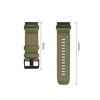3. Tech-Protect Nylon Classic Armband für Garmin Fenix ​​5X / 5X Plus / 6X / 6X Pro / 7X / 8 / 8 Pro / 9 / 9 Pro (51 mm) - grün