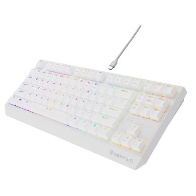 17. GENESIS Thor 230 TKL Gaming-Tastatur, USB, QWERTY, US-Englisch, Weiß