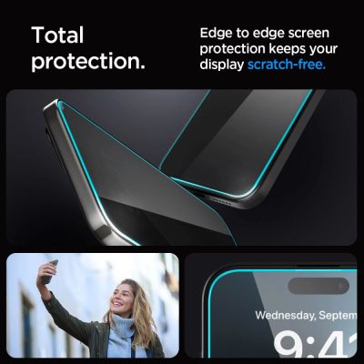 10. Spigen Glas.tR EZ Fit Privacy gehärtetes Glas für iPhone 15 Plus
