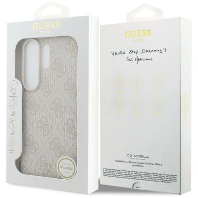 7. Guess 4G Classic Logo Charm MagSafe Hülle für Samsung Galaxy S26 Ultra – Pink