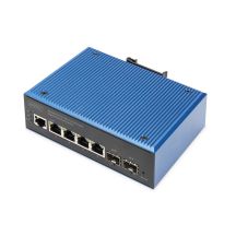 4+2-Port L2 Managed Gigabit Ethernet Industrie-Switch 4 x GE RJ45 + 2 SFP-Port