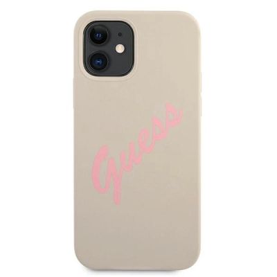 3. Guess GUHCP12SLSVSGP iPhone 12 mini 5.4" grau rosa/grau rosa Hardcase Silikon Vintage