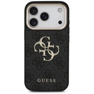 3. Guess 4G Big 4G Classic Logo Hülle für iPhone 17 Pro / 18 Pro – Schwarz und Gold