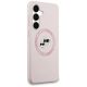 4. Karl Lagerfeld Silikonhülle mit Karl & Choupette-Motiv (MagSafe) für Samsung Galaxy S25 FE – Pink