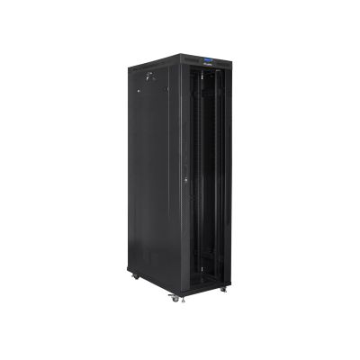 2. LANBERG Schrankregal 19" 47U 800x1200 Glastür LCD Schwarz FF01-8247-12BL