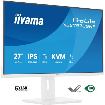 iiyama ProLite XB2797QSNP-W1 Computermonitor 68,6 cm (27") 2560 x 1440 px Quad HD LCD Weiß