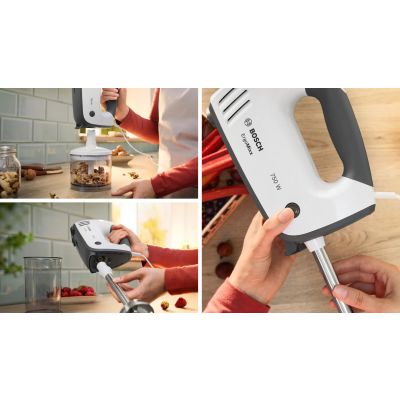 9. Bosch ErgoMixx MFQ37490 Küchenmaschine mit Rührschüssel (750 W; Weiß)