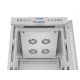 6. 19" 15U 600x800 LCD-Einbauschrank mit grauer Glastür, Lanberg (Flat Pack) V2