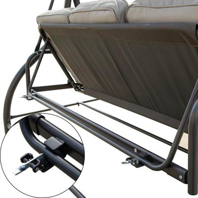 19. NINA Garten- und Balkonschaukel, 3-Sitzer, Grau