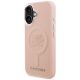 2. Karl Lagerfeld MagSafe iPhone 16 Hülle mit Initialen und Metalllogo – Pink