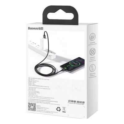 6. Baseus Superior USB - USB Typ C Datenschnellladekabel 66 W (11 V / 6 A) Huawei SuperCharge SCP 1 m schwarz (CATYS-01)