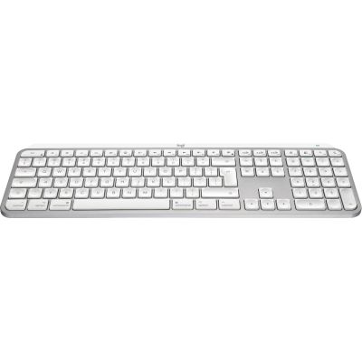 3. Logitech Master MX Keys S für Mac Tastatur Office RF Wireless + Bluetooth QWERTY American International Aluminium, Weiß