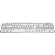 3. Logitech Master MX Keys S für Mac Tastatur Office RF Wireless + Bluetooth QWERTY American International Aluminium, Weiß