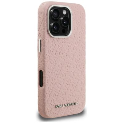 4. Karl Lagerfeld FW Stamped Karl MagSafe Hülle für iPhone 16 Pro Max - Pink