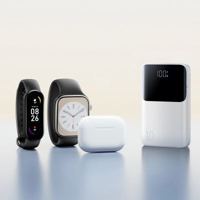 4. Joyroom JR-QP191 Star Series Mini 10000mAh 22,5W Powerbank mit Digitalanzeige – Weiß