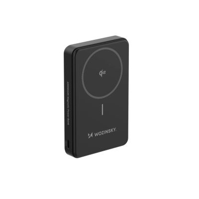 9. Powerbank Wozinsky WLWP-10KA0Y3S 22,5W PD Qi2 10000 mAh, mit Ständer, 1x USB-A, 1x USB-C - schwarz