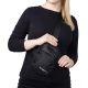 9. Wozinsky WMS-W1 Mini-Schultertasche, wasserdicht, zwei Fächer, für Unisex-Handys – Schwarz