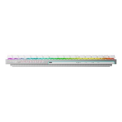 2. CHERRY MX 8.2 Pro TMR Kabellose Gaming-Tastatur USB + RF + Bluetooth QWERTZ, Deutschsilber, Weiß