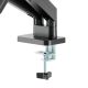 4. GEMBIRD Schreibtischarm/Halterung für zwei Monitore (verstellbar) 17"-32", Tragkraft bis zu 10 kg, Schwarz