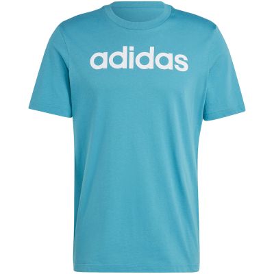 8. adidas Essentials Single Jersey Linear Logo-T-Shirt mit Stickerei M IJ8655