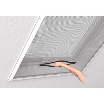 27. Moskitonetz für Fenster und Dach, 140 x 170 mm, weißes Polyester + Klettband