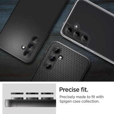 12. Spigen Glas.tR EZ Fit Optik Kameraschutz für Samsung Galaxy S23 FE – Schwarz 2 Stk.