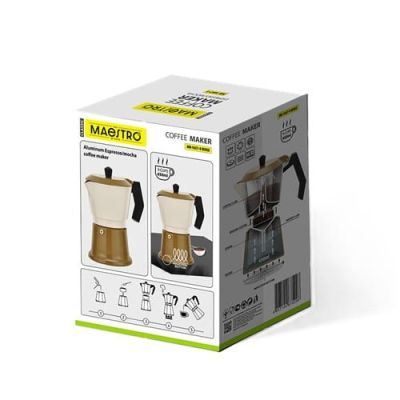 4. Aluminium-Kaffeemaschine MR-1657-9-BEIGE MAESTRO