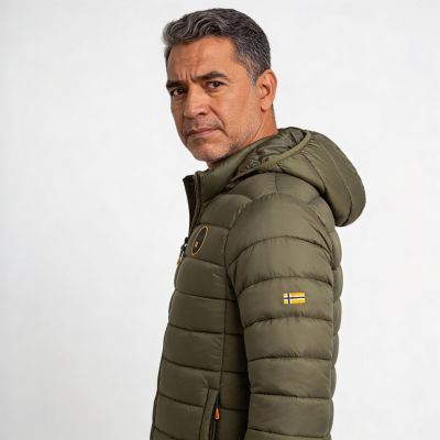 7. Geographical Norway Herrenjacke AMIGOMAP LONG HOOD DB KAKI MEN 233 KAKI (WZ5087H/GN-KAKI)