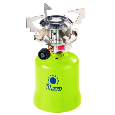 2. Gas-Campingkocher mit punktierten Gaskartuschen FOCUS Piezozünder 1,4 kW