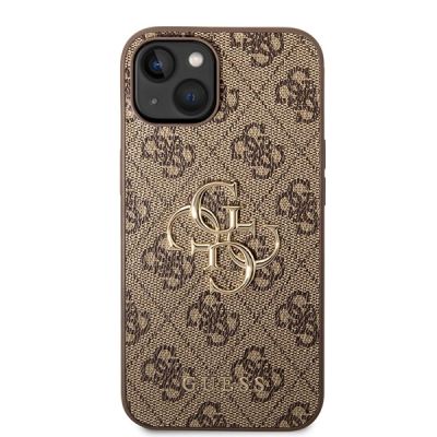 3. Guess GUHCP15S4GMGBR iPhone 15 6,1" braun/braunes Hardcase 4G Big Metal Logo