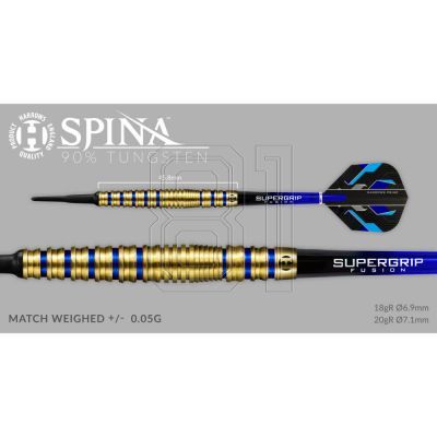 6. Harrows Spina Gold Darts 90% Softip HS-TNK-000013752