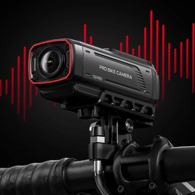 13. AKEEYO 730Pro 4K Lenker-Videorekorder Sportkamera für Fahrräder und Motorräder - Schwarz