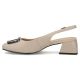 3. Lederpumps mit Blockriemen, beige, Filippo DP6183