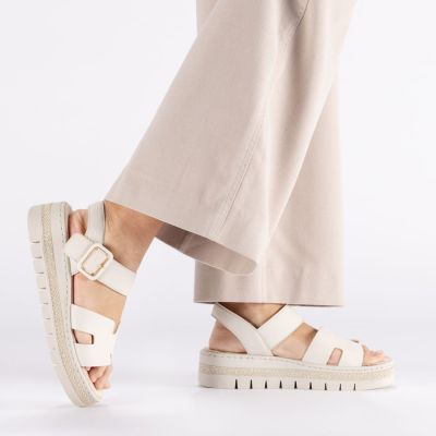 7. Beige Keilsandalen für Damen Rieker V4952-60