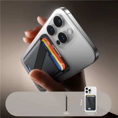 3. Joyroom JR-ZS432 Magnetische Geldbörse, kompatibel mit MagSafe, Schwarz