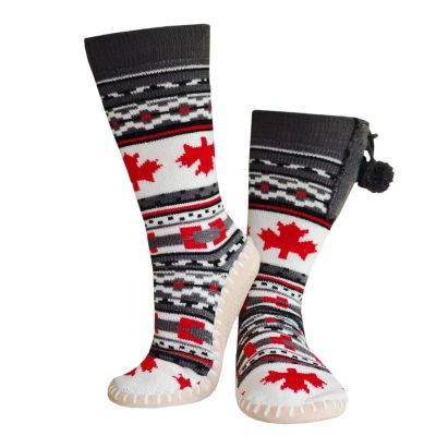 20. Beheizbare Hausschuhe von GLOVII mit Socken, Größen 36–43, norwegisches Muster, inklusive Batterien und Ladekabel, GQ4M