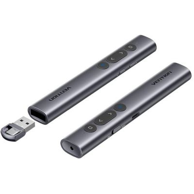 3. Vention Kabelloser Präsentationspointer mit grünem Laser, Tasten und integriertem Akku