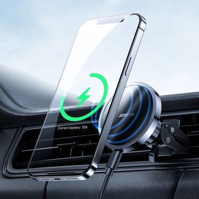4. Joyroom Auto-Magnethalterung, kabelloses Qi-Induktionsladegerät, 15 W (MagSafe-kompatibel für iPhone), Schwarz (JR-ZS240)