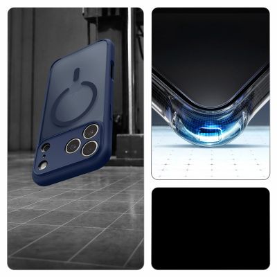 15. Spigen Ultra Hybrid MagSafe Hülle für iPhone 18 Pro / 17 Pro – Dunkelblau