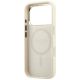 7. Guess Saffiano Small 4G & Classic Logo MagSafe Hülle für iPhone 18 Pro / 17 Pro - Beige
