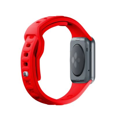 4. 3mk Silikon- Watch für Apple Watch 42/44/45/49 mm – Rot