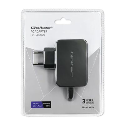 8. QOLTEC Netzteil für Lenovo 65W | 20V | 3,25A | 4,0*1,7
