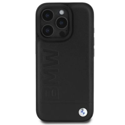 2. BMW Leder Hot Stamp iPhone 16 Pro Hülle - Schwarz