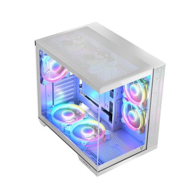 16. MODECOM VOLCNO PANORAMA APEX ARGB 7F MIDI WEISSES GEHÄUSE