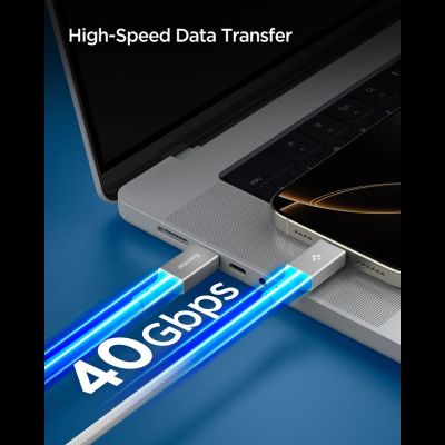 6. Spigen Essential EB24015CC USB-C / USB-C 240W Kabel 150cm - Weiß