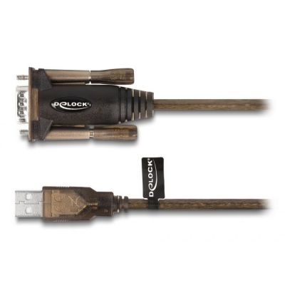 4. DeLOCK Adapter USB 2.0 Typ-A auf 1 x serieller RS-232 D-Sub 9-poliger Stecker mit Schrauben, 1,5 m