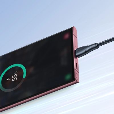 10. Joyroom Surpass Series A11 USB-A / USB-C 3A Kabel 1,2 m - Schwarz
