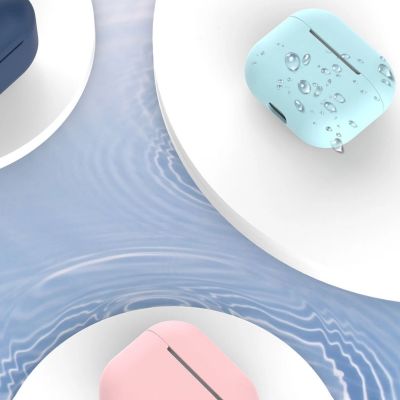 4. Hülle für AirPods 2 / AirPods 1 Silikon-Softcover für Kopfhörer blau (Hülle C)
