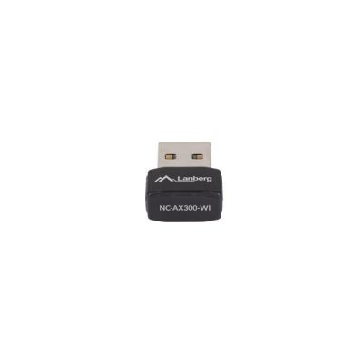 3. LANBERG Drahtlose USB-WLAN-Netzwerkkarte AX300 mit 1 interner Antenne